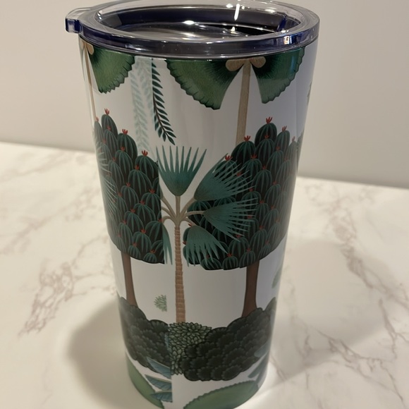 Tropical Trees Tumbler, 20oz., Stainless steel and plastic - Picture 3 of 7